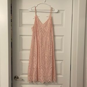 Eyelet blush pink dress